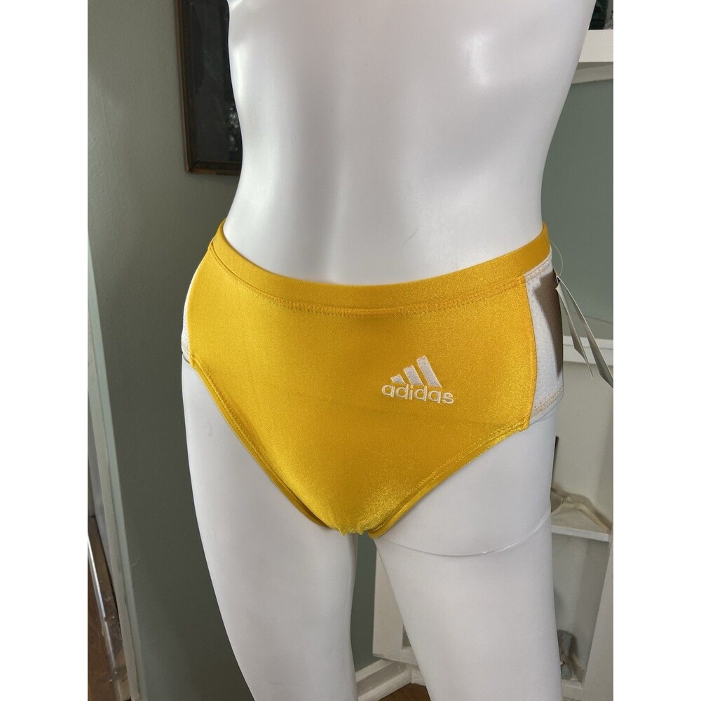 NOS Vintage 2001 Adidas Running Briefs Womens Medium M Shiny Nylon Spandex NWT
